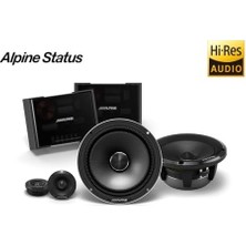 TeknoKapsül HDZ-65CS 16,5 cm (6.5”) Status Slim-Fit Komponent Hoparlör, Hi-Res Audio, 100W Rms / 300W, Carbon M