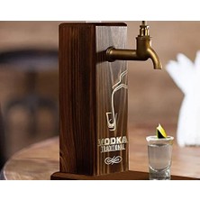 TeknoKapsül Bk Özel Vodka Baskılı Musluklu Doğal Ahşap Standı, Çeşmesi, Doğum Günü Hediyesi, Ev Hediy
