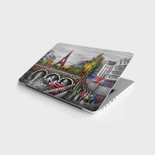 TeknoKapsül Laptop Bilgisayar Notebook Pc Kaplama Etiketi Yağlıboya Eyfel