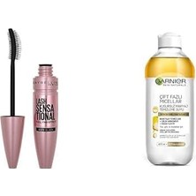TeknoKapsül New York Lash Sensational Yelpaze Etkili Siyah Maskara 1 Paket (1 x 9.5 Ml) + Skin Naturals Çift Fa