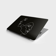TeknoKapsül Laptop Bilgisayar Notebook Pc Kaplama Etiketi Minimalist Yüz