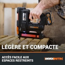 TeknoKapsül Worx WX844.9 20VOLT 16-40MM Profesyonel Şarjlı Zımba Makinesi + 2700 Adet Yedek Zımba (Akü Dahil De