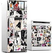 TeknoKapsül Buzdolabı Bulaşık Makinası Beyaz Eşya Kaplama Popart