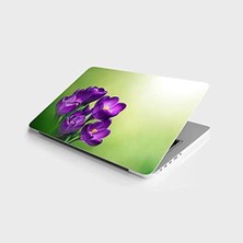 TeknoKapsül Laptop Bilgisayar Notebook Pc Kaplama Etiketi Mor Lale