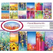 TeknoKapsül Floral Blooms Karalama Defteri Kiti Kağıt El Sanatları