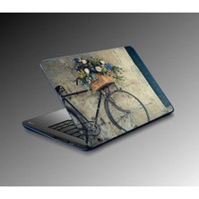 TeknoKapsül Laptop Notebook Pc Kaplama Etiketi Bisiklet Çiçekler