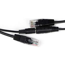 TeknoKapsül 4252 Ip Kamera Kablosu Poe Set Ethernet Adaptör Güç Power Kablosu, Siyah
