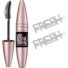 TeknoKapsül New York Lash Sensational Yelpaze Etkili Intense Maskara - Ekstra Siyah + 2 Adet Hediye Toka