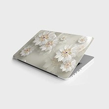 TeknoKapsül Laptop Bilgisayar Notebook Pc Kaplama Etiketi 3D Çiçekler