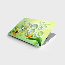 TeknoKapsül Laptop Bilgisayar Notebook Pc Kaplama Etiketi Yuvarlak Lale