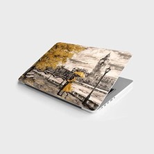 TeknoKapsül Laptop Bilgisayar Notebook Pc Kaplama Etiketi Londra Sarı Yağlıboya