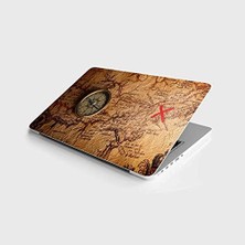TeknoKapsül Laptop Bilgisayar Notebook Pc Kaplama Etiketi Harita Pusula