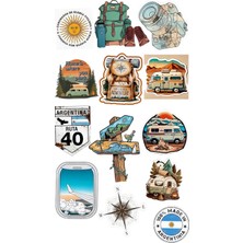 Empressco Limitless Design Kamp & Seyahat Temalı Sticker Seti 22X30 cm – Van Life, Karavan, Doğa ve Macera - Fiyatı, Yorumları