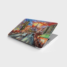TeknoKapsül Laptop Bilgisayar Notebook Pc Kaplama Etiketi Eyfel Yağlıboya