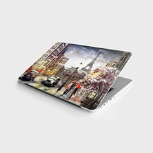 TeknoKapsül Laptop Bilgisayar Notebook Pc Kaplama Etiketi Fransa Sokak Manzarası