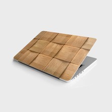 TeknoKapsül Laptop Bilgisayar Notebook Pc Kaplama Etiketi 3D Ahşap Desen