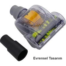 TeknoKapsül 32MM 35MM Uyumlu Elektrikli Süpürge Kafası Turbo Başlık - Evrensel Giriş - Halı Yatak Koltuk Aka