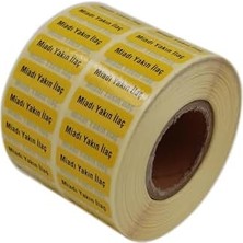 TeknoKapsül Miladı Yakın Etiketi 30MM x 10MM 5000 Adet Kuşe Rulo Etiket