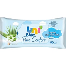 TeknoKapsül Uni Baby Pure Organik Aloe Özlü Islak Mendil 12X90 1080 Yaprak
