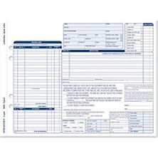 TeknoKapsül Garaj Onarım Sipariş Formları, 20,5 x 25,5 Cm, 3 Parça, 250 Sayılı, Beyaz Kanarya Beyaz Etike