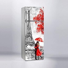 TeknoKapsül Buzdolabı Kaplama Dolap Kaplama Etiketi Paris Yağlıboya