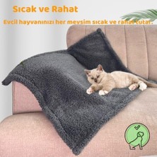 TeknoKapsül Beylini Battaniyesi Peluş Evcil Hayvan Uyku Battaniyesi Yıkanabilir Gri (80X100)