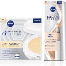 TeknoKapsül SPF15 Cellular Expert Cushion Renkli Yüz Bakım Kremi 15ML Göz Bakım Kremi 15ML, Ton