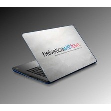 TeknoKapsül Laptop Notebook Pc Kaplama Etiketi Helvetica With
