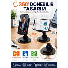 Open City 360° Dönebilir Katlanabilir Telefon ve Tablet Standı Masaüstü Tutucu Ofis Ders Toplantı Aparatı