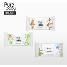 TeknoKapsül Pure Baby Organik Pamuklu Islak Havlu 1×90 (90 Yaprak)