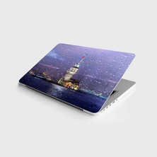 TeknoKapsül Laptop Bilgisayar Notebook Pc Kaplama Etiketi Kız Kulesi Akşam Yağmur