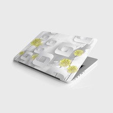 TeknoKapsül Laptop Notebook Pc Kaplama Etiketi Sarı Çiçek