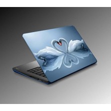 TeknoKapsül Laptop Notebook Pc Kaplama Etiketi Kuğular