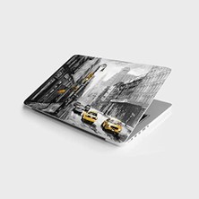 TeknoKapsül Laptop Bilgisayar Notebook Pc Kaplama Etiketi Newyork Sokak Yağlıboya