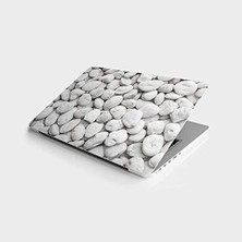 TeknoKapsül Laptop Bilgisayar Notebook Pc Kaplama Etiketi Beyaz Taşlar