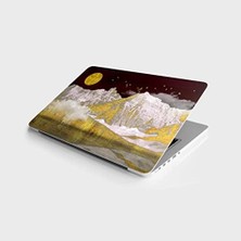 TeknoKapsül Laptop Bilgisayar Notebook Pc Kaplama Etiketi 3D Altın Dağlar