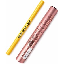 TeknoKapsül Kajal Göz Kalemi, Sky Lash Sensational Maskara Seti, Yoğun Siyah Renk, Suya Dayanıklı, Uzun Süre Ka