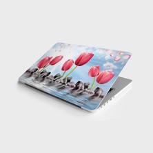 TeknoKapsül Laptop Bilgisayar Notebook Pc Kaplama Etiketi Kırmızı Lale