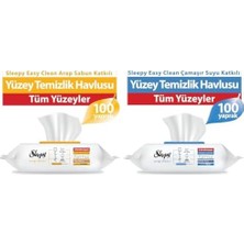 TeknoKapsül Arap Sabunu + Çamaşır Suyu Katkılı Yüzey Temizlik Havlusu 100+100(200 Yaprak)