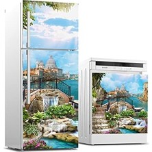 TeknoKapsül Buzdolabı Bulaşık Makinası Beyaz Eşya Kaplama Venedik Kolaj