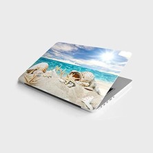 TeknoKapsül Laptop Bilgisayar Notebook Pc Kaplama Etiketi Seashells