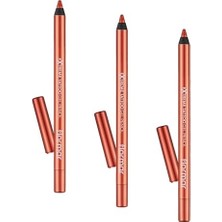 TeknoKapsül Işıltılı Kalıcı Göz Kalemi (Turuncu) - Extreme Tattoo Gel Pencil - 008 Orange Pop (3 Paketi)