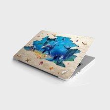 TeknoKapsül Laptop Bilgisayar Notebook Pc Kaplama Etiketi Kum Balıklar