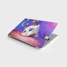 TeknoKapsül Laptop Bilgisayar Notebook Pc Kaplama Etiketi Beyaz Çizim