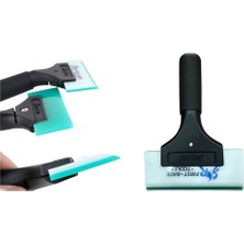 Hayat Store Profesyonel Yumuşak Saplı Silikon Su Çekçek Ragle Cam Filmi Çekme Uygulama Aparatı 14X17 cm Yeşil Beyaz