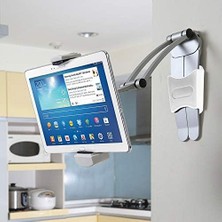 TeknoKapsül 2-In-1 Fonksiyonlu 5.1-12 Inch Tablet-Telefon Tutacağı Mutfak Masaüstü Dolap Duvar Montaj Tutucu St