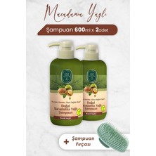 TeknoKapsül Macadamia Yağlı Şampuan 600 ml x 2 Adet Şampuan Fırçası