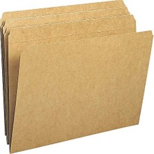 TeknoKapsül Dosya Klasörü, Güçlendirilmiş Düz Kesim Tab, Mektup Boyutu,, Kutu Başına 100 (10710)