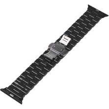 TeknoKapsül - 42MM 44MM 45MM 49MM 1/2/3/4/5/6/se/se2/7/8/9/ultra 1/2 Krd-15 Metal Kordon Beyaz - Bey