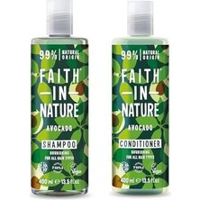TeknoKapsül Faith In Nature Avocado%99 Doğal Içerikli Şampuan + Saç Kremi 400ML